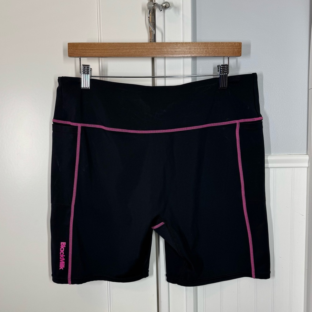 Black Milk Reppin' It Bike Shorts Black pink size xxl‎ sexy gym workout